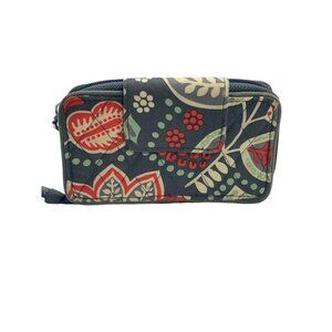 Vera Bradley Women's Wallet Nomadic Floral Quilted Cotton Zip-Around Wristlet
